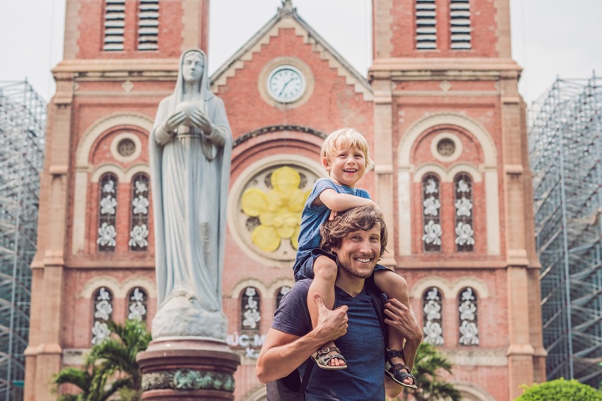 bigstock Father And Son In The Backgrou 233166511 SM