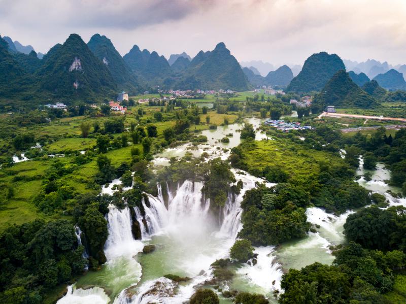 bigstock Ban Gioc Detian Waterfall On T 261331123